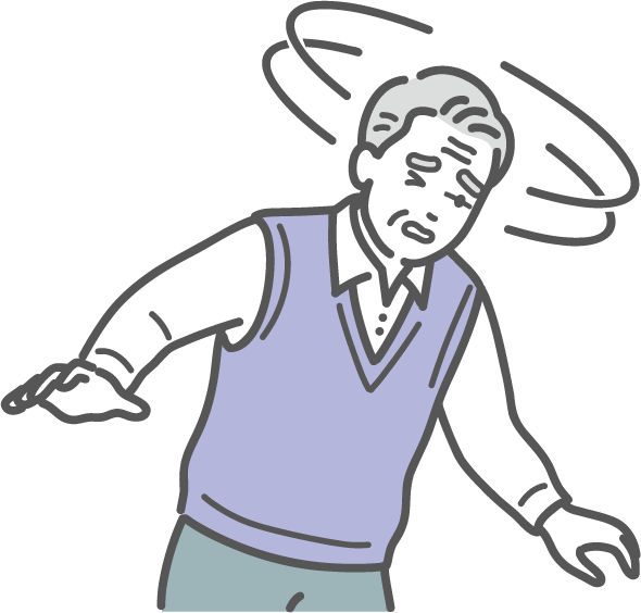 低栄養で筋力・体力が低下する
